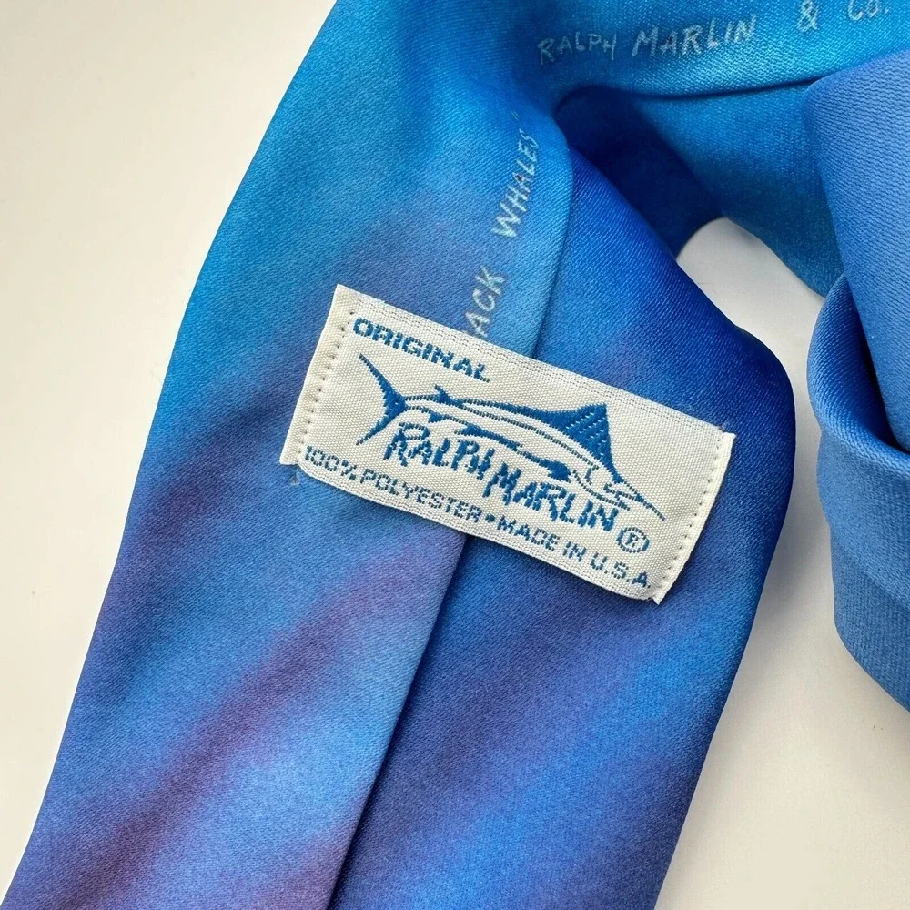 Ralph Marlin Necktie Blue Ocean Humpback Whale Scientist‎ Biologist Marine Life